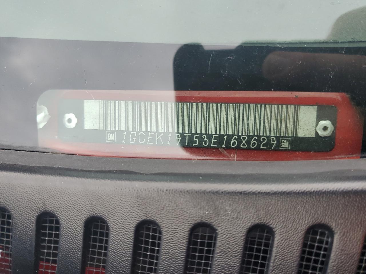 2003 Chevrolet Silverado K1500 VIN: 1GCEK19T53E168629 Lot: 82149055