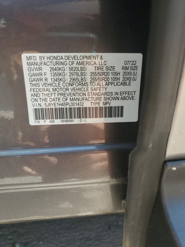 2023 Acura Mdx Technology VIN: 5J8YE1H45PL001432 Lot: 80853775