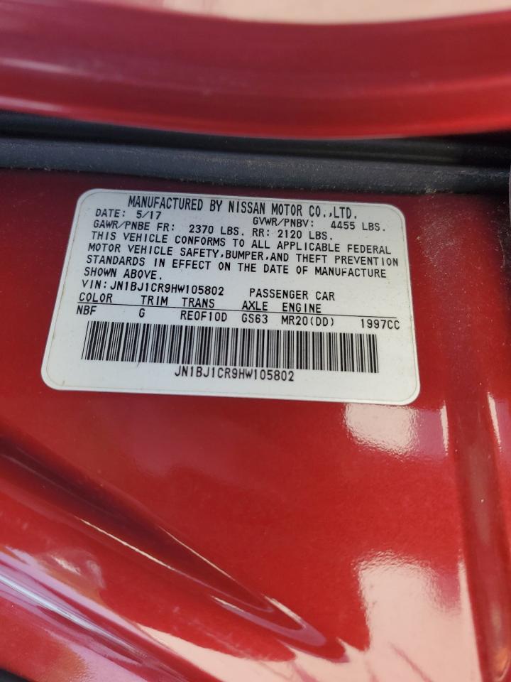 2017 Nissan Rogue Sport S VIN: JN1BJ1CR9HW105802 Lot: 80560625