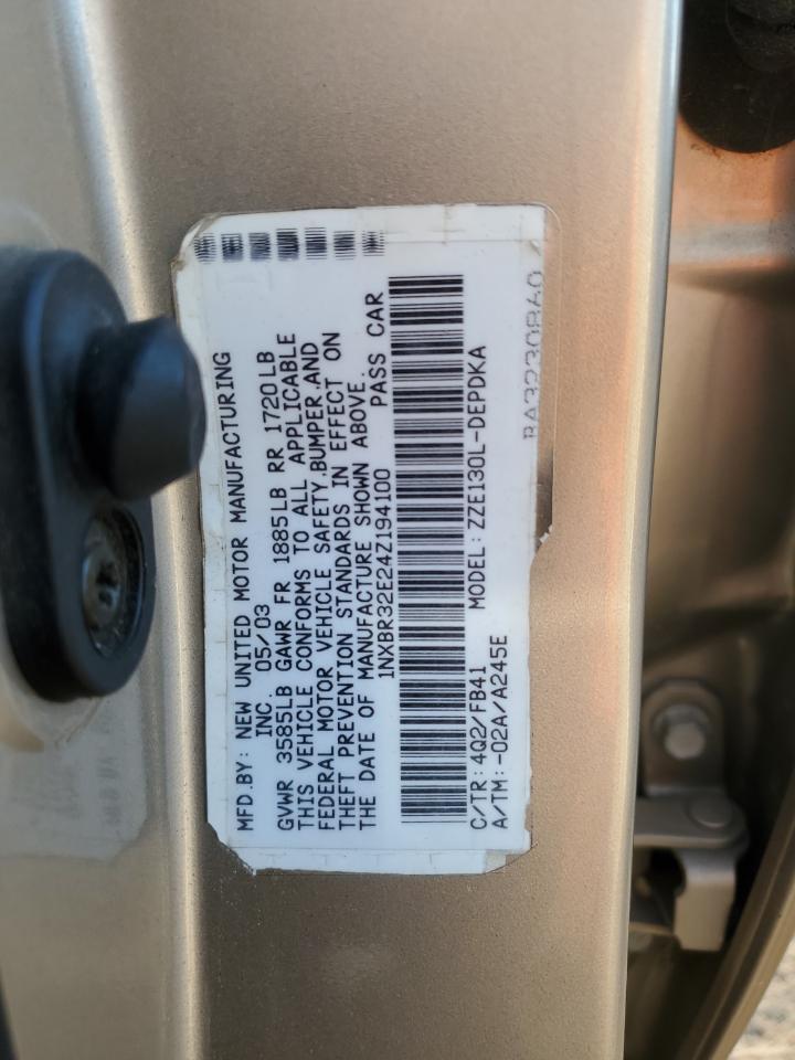 2004 Toyota Corolla Ce VIN: 1NXBR32E24Z194100 Lot: 81741965