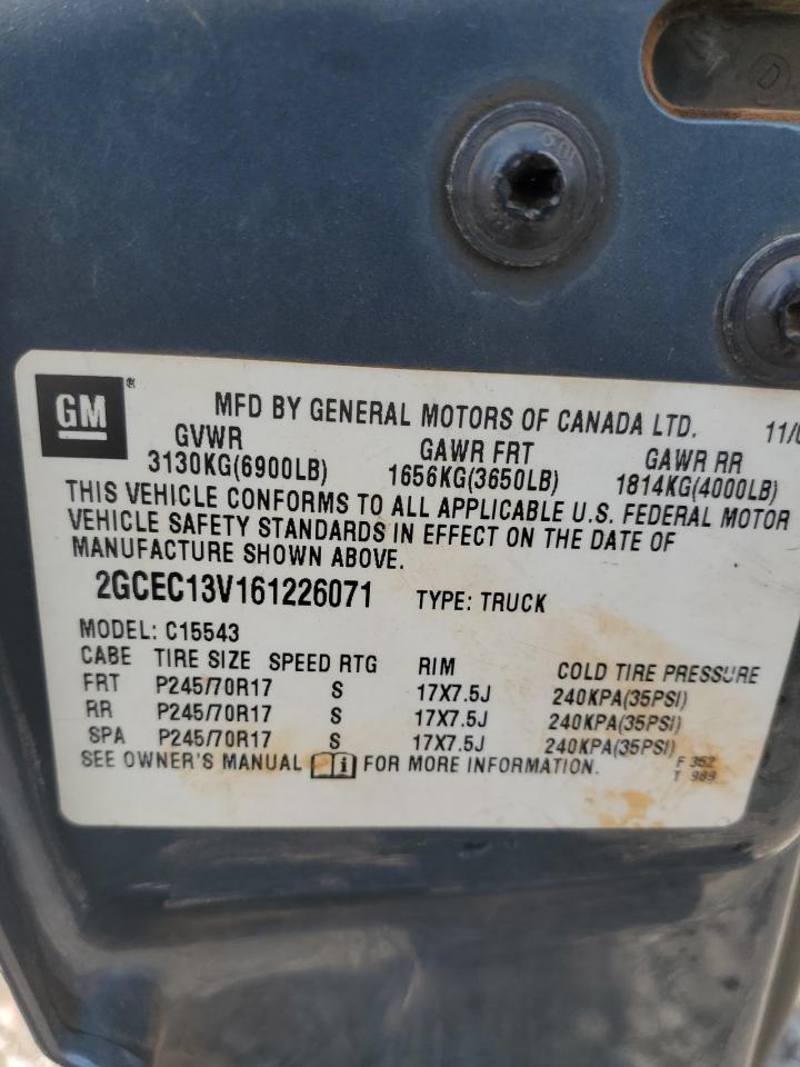 2006 Chevrolet Silverado C1500 VIN: 2GCEC13V161226071 Lot: 81402765