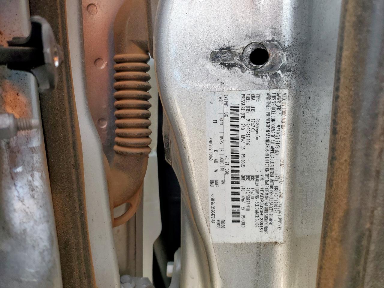 2017 Ford Focus Titanium VIN: 1FADP3J20HL288181 Lot: 80854745