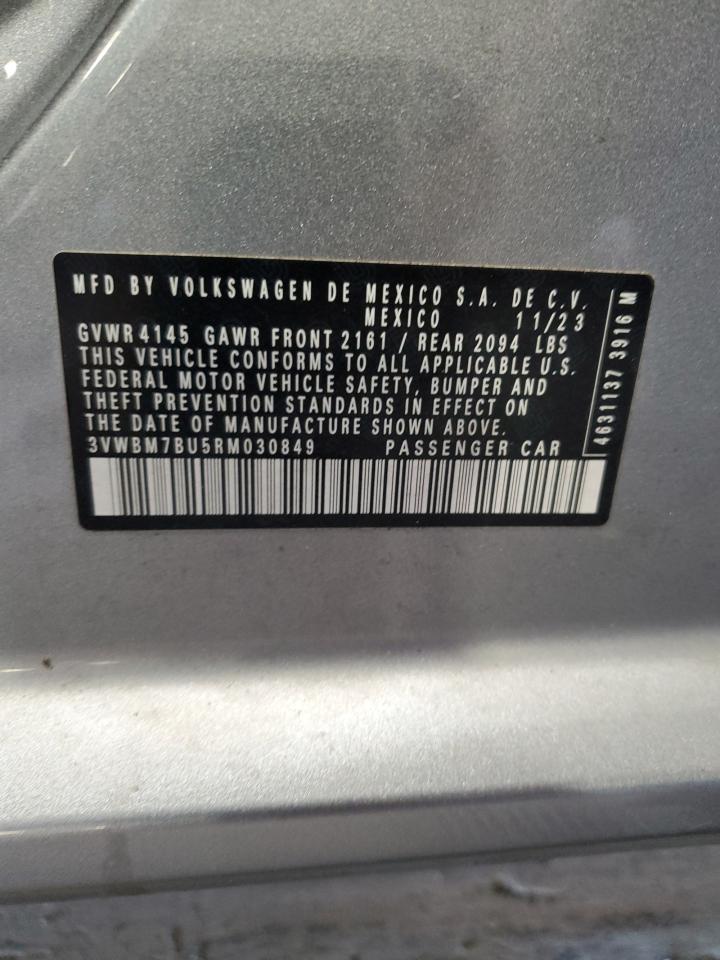 2024 Volkswagen Jetta Sport VIN: 3VWBM7BU5RM030849 Lot: 80131965