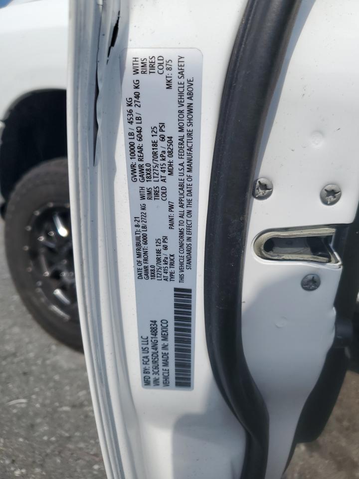 2022 Ram 2500 Big Horn/Lone Star VIN: 3C6UR5DL4NG148834 Lot: 80659655