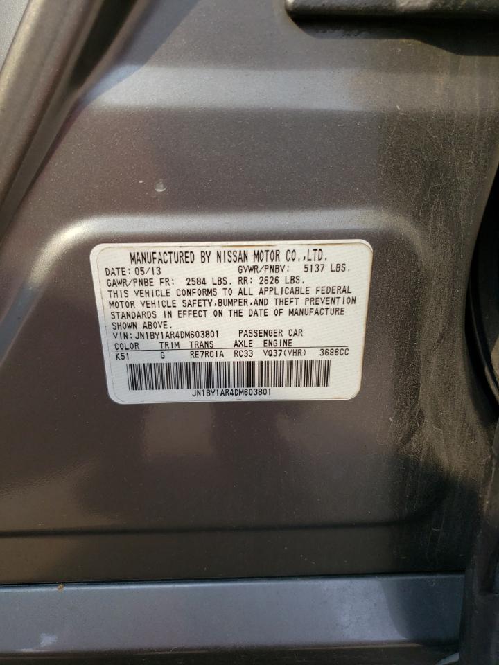 2013 Infiniti M37 X VIN: JN1BY1AR4DM603801 Lot: 71490065