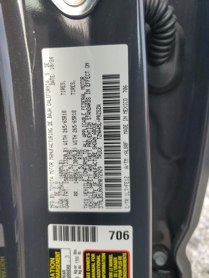 2024 Toyota Tacoma VIN: 3TMLB5JNXRM072929 Lot: 71908355