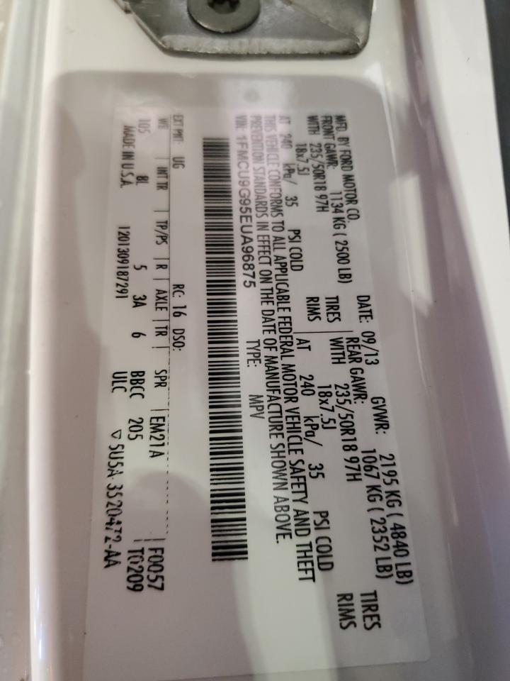 2014 Ford Escape Se VIN: 1FMCU9G95EUA96875 Lot: 83991155