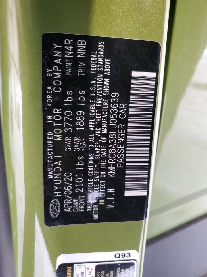 2020 Hyundai Venue Sel VIN: KMHRC8A38LU053639 Lot: 81482605