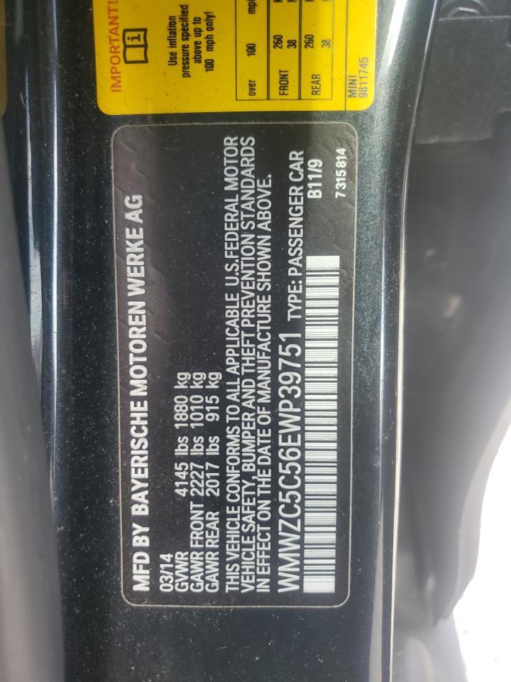 2014 Mini Cooper S Countryman VIN: WMWZC5C56EWP39751 Lot: 80994175