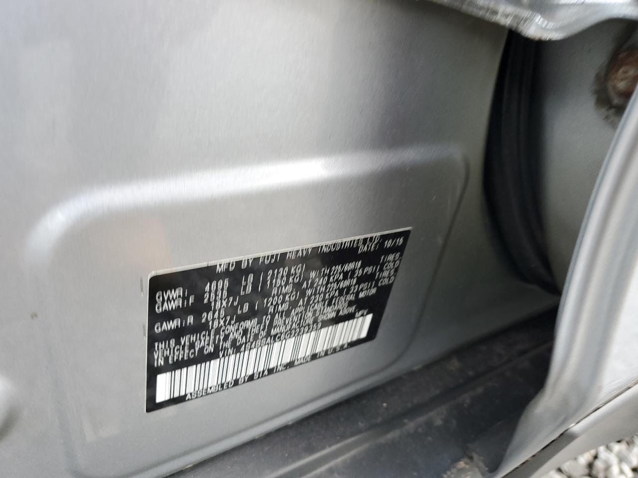2016 Subaru Outback 2.5I Limited VIN: 4S4BSALC6G3239359 Lot: 84475495