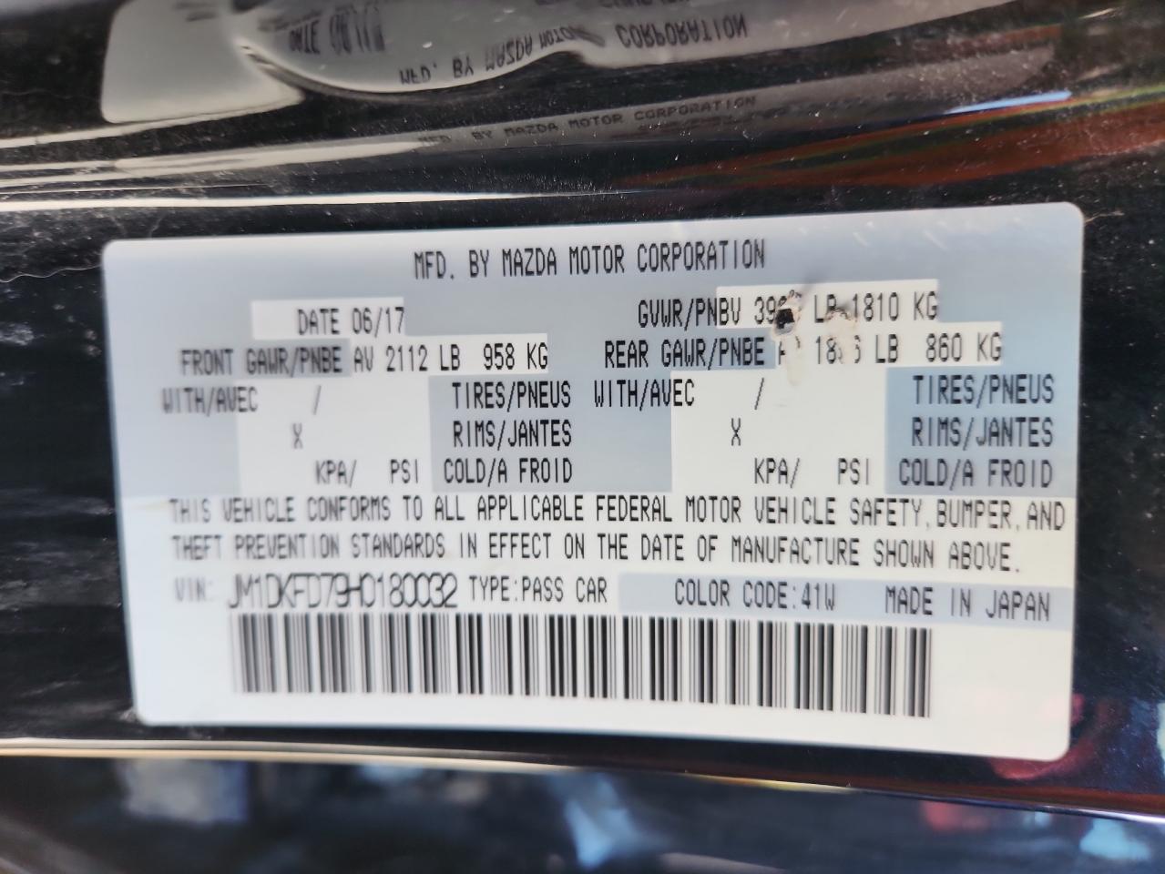 2017 Mazda Cx-3 Grand Touring VIN: JM1DKFD79H0180032 Lot: 83800725