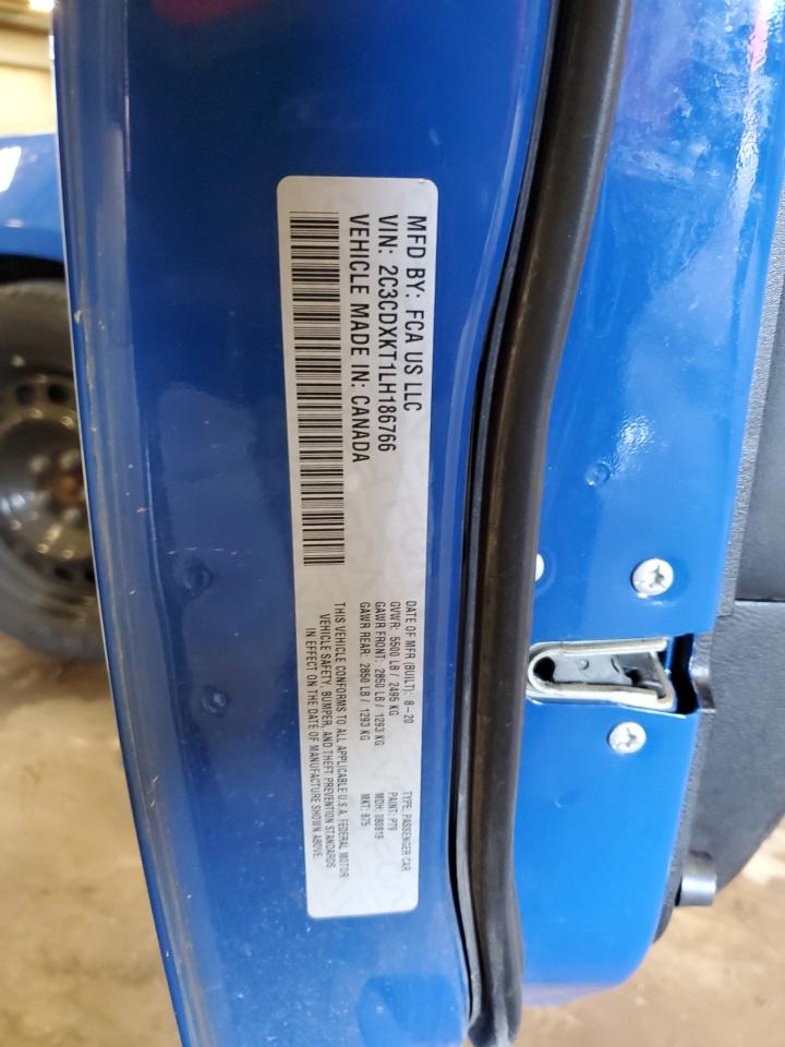 2020 Dodge Charger Police VIN: 2C3CDXKT1LH186766 Lot: 81214635