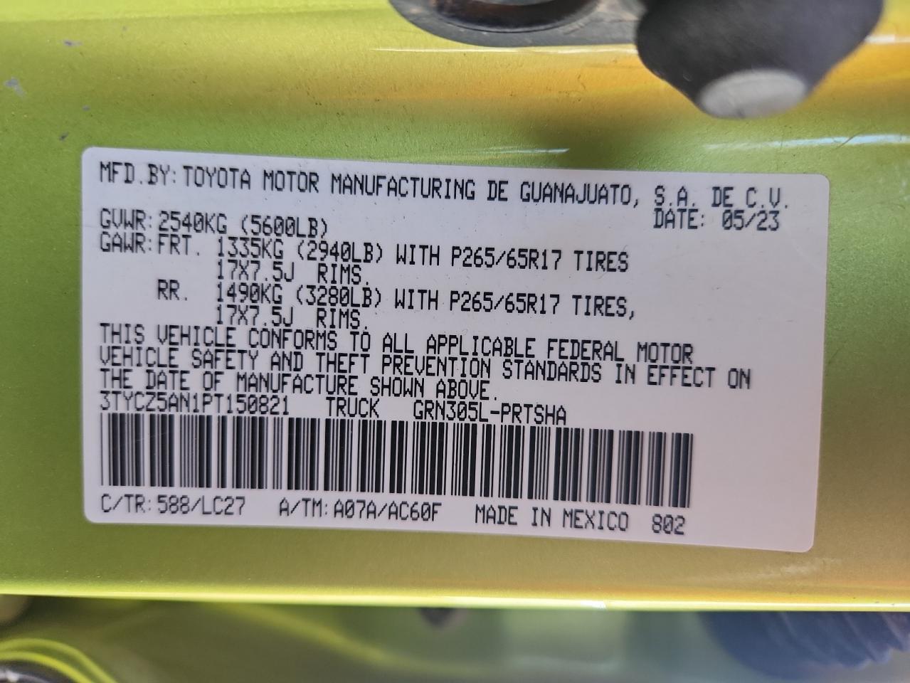 2023 Toyota Tacoma Double Cab VIN: 3TYCZ5AN1PT150821 Lot: 80940385