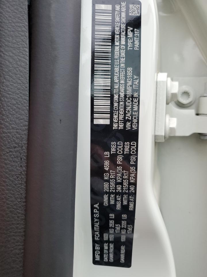 2021 Jeep Renegade Trailhawk VIN: ZACNJDC18MPM31858 Lot: 71891335