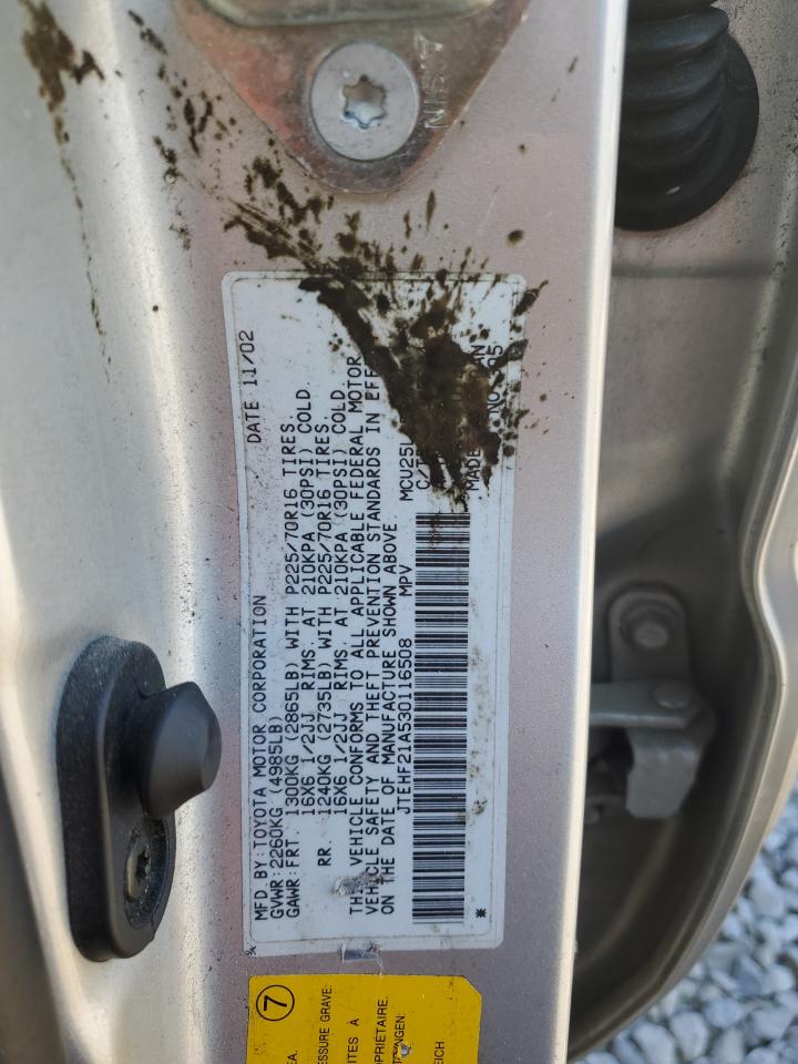 2003 Toyota Highlander Limited VIN: JTEHF21A530116508 Lot: 71371415