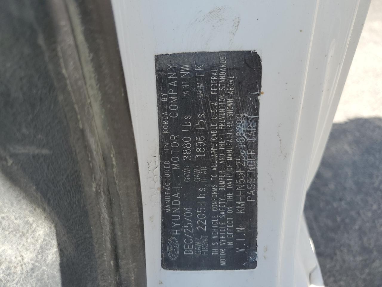 2005 Hyundai Tiburon Gt VIN: KMHHN65F25U168299 Lot: 80567915