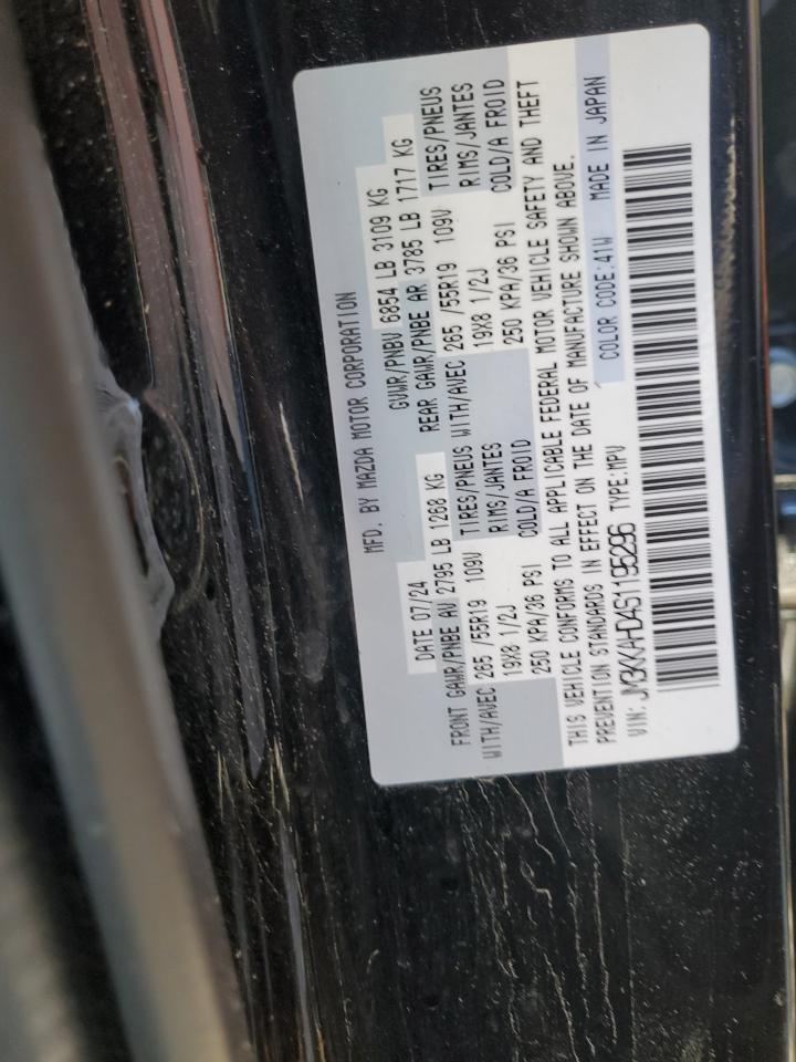 2025 Mazda Cx-90 Select VIN: JM3KKAHD4S1195296 Lot: 84585475