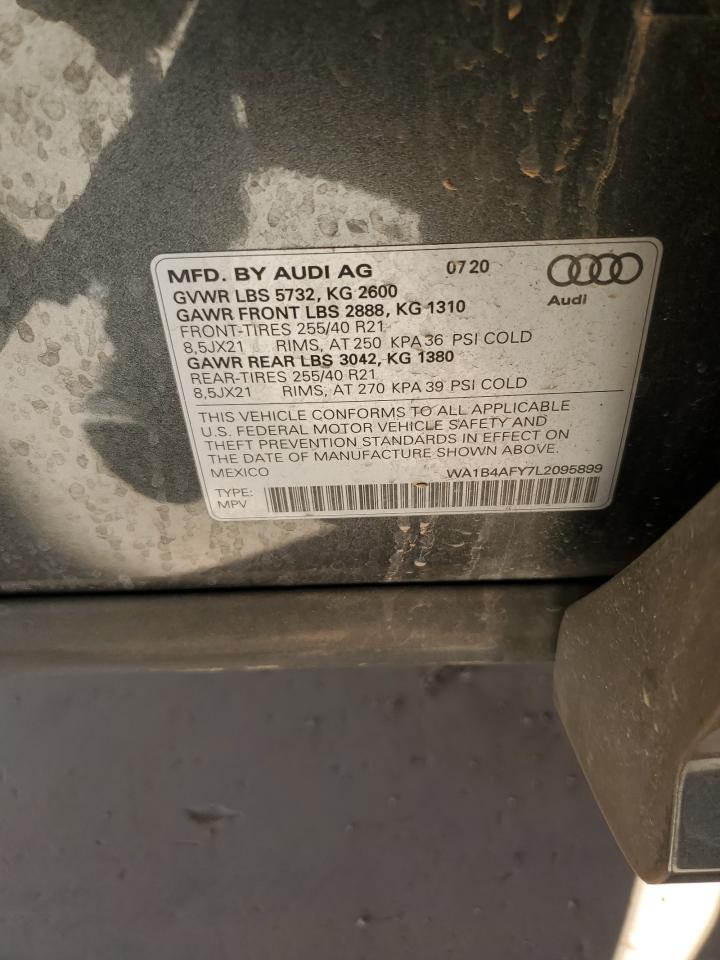 2020 Audi Sq5 Premium Plus VIN: WA1B4AFY7L2095899 Lot: 80335585
