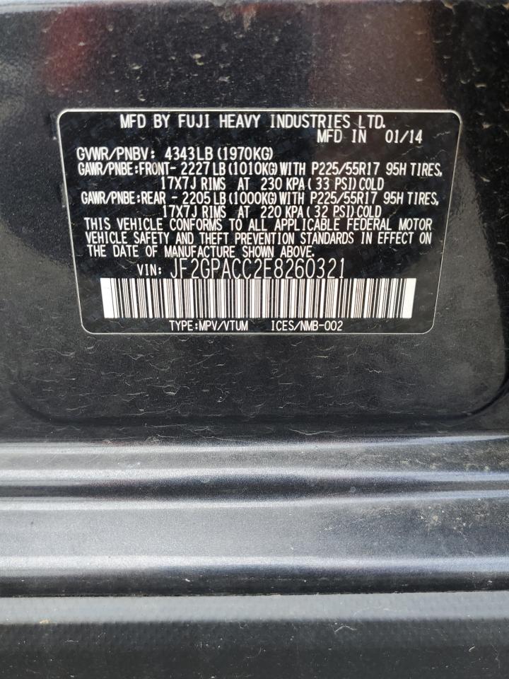 2014 Subaru Xv Crosstrek 2.0 Premium VIN: JF2GPACC2E8260321 Lot: 80465045