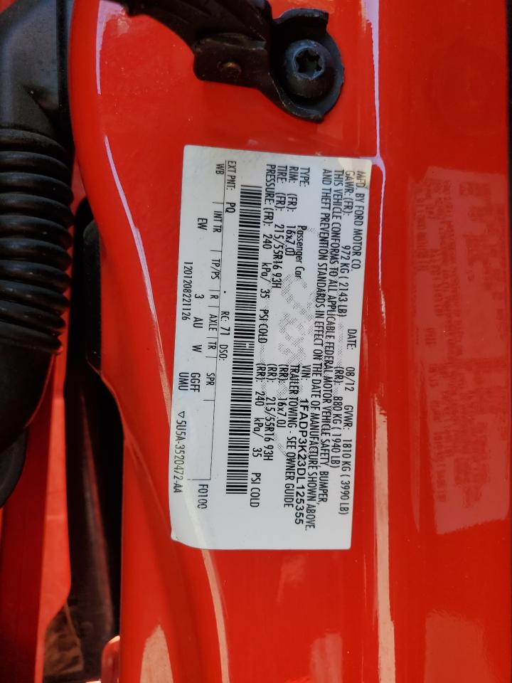 2013 Ford Focus Se VIN: 1FADP3K23DL125355 Lot: 81543415