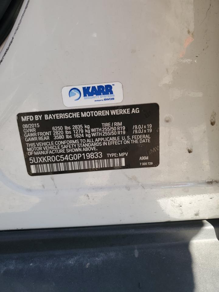 2016 BMW X5 xDrive35I VIN: 5UXKR0C54G0P19833 Lot: 80504365