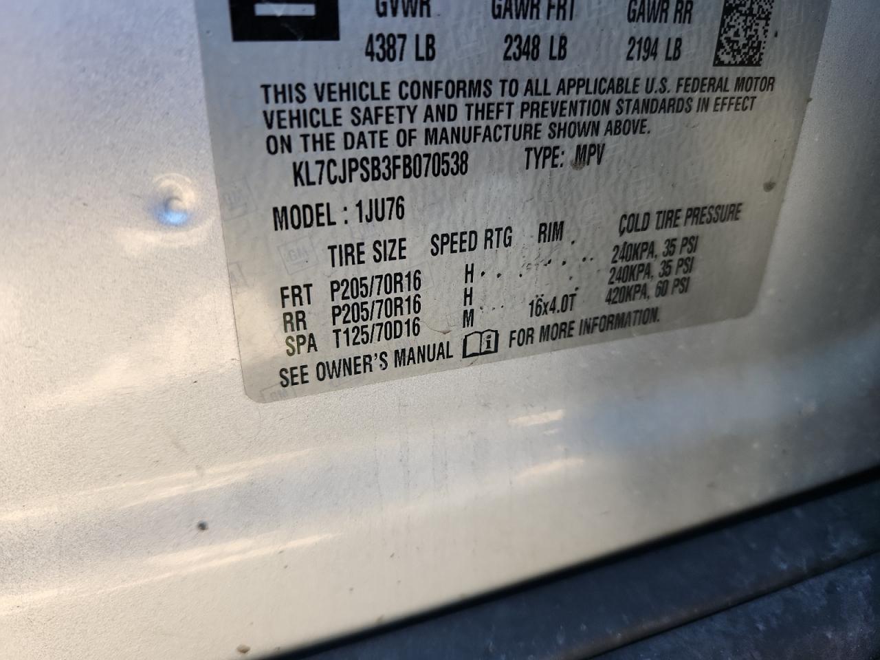 2011 Chevrolet Traverse Lt VIN: 1GNKVJED0BJ233621 Lot: 71935945