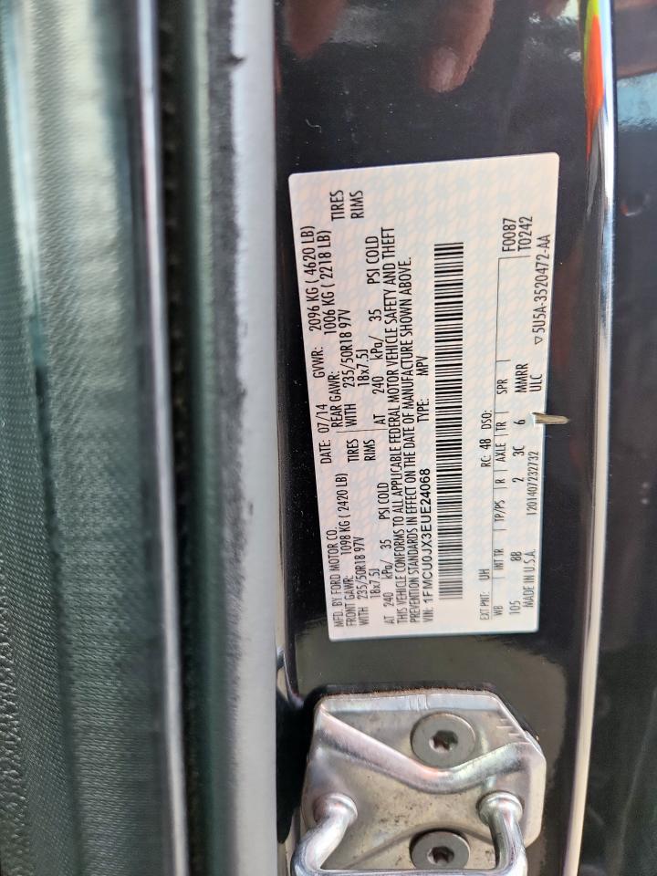 2014 Ford Escape Titanium VIN: 1FMCU0JX3EUE24068 Lot: 82066375