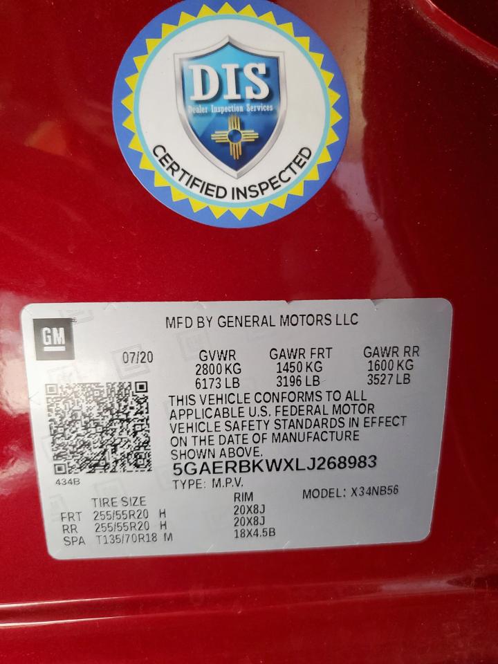 2020 Buick Enclave Essence VIN: 5GAERBKWXLJ268983 Lot: 80283785