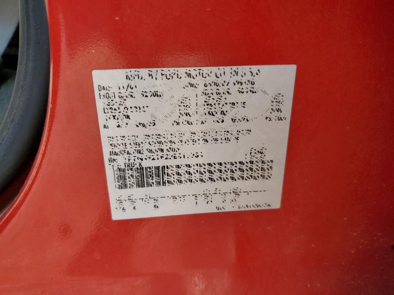 2002 Ford F250 Super Duty VIN: 1FTNW21F22EB19936 Lot: 84246885