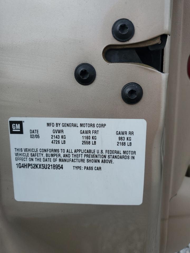 2005 Buick Lesabre Custom VIN: 1G4HP52KX5U218954 Lot: 80301485