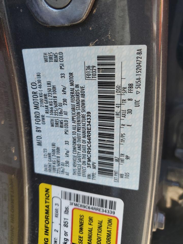 2024 Ford Bronco Sport Outer Banks VIN: 3FMCR9C64RRE34339 Lot: 71151815