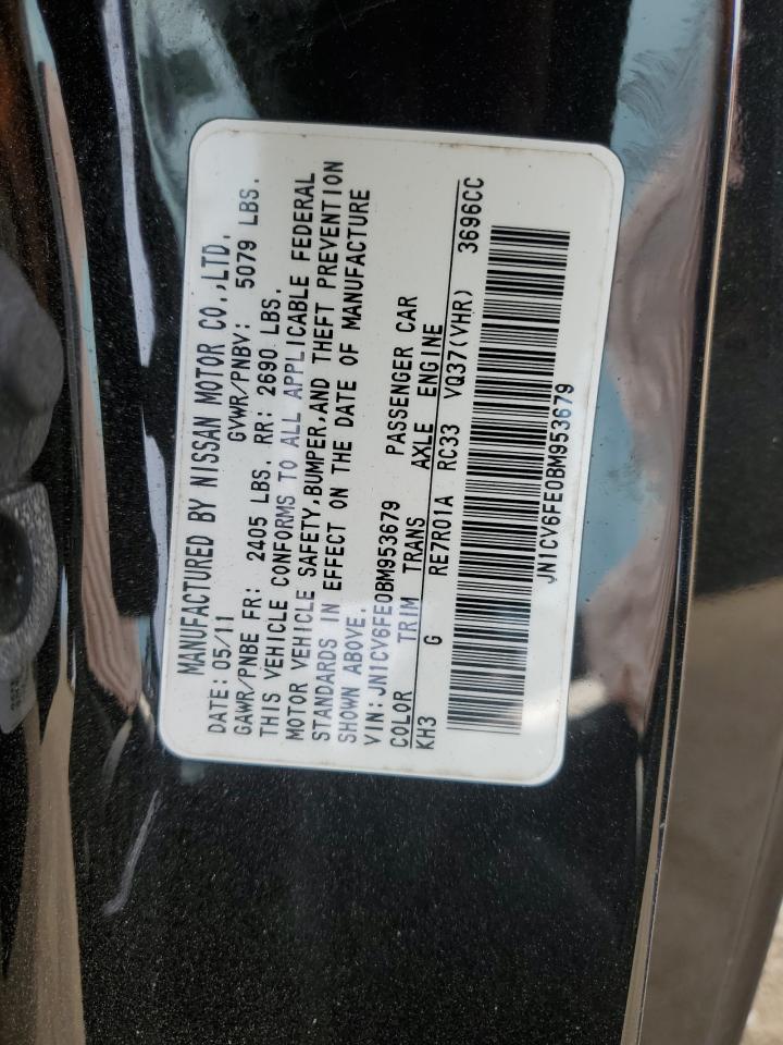 2011 Infiniti G37 Base VIN: JN1CV6FE0BM953679 Lot: 81320635