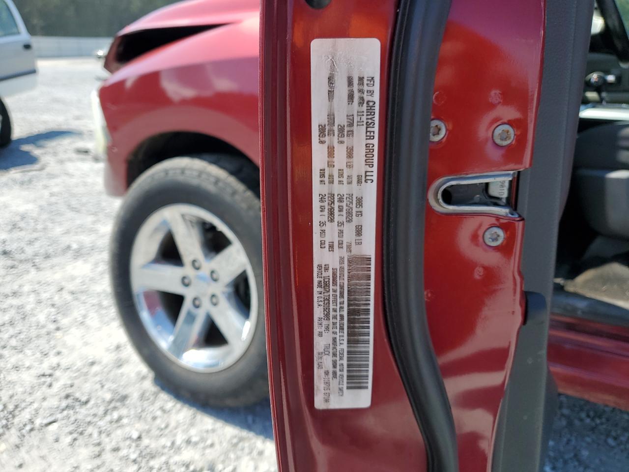 2012 Dodge Ram 1500 Slt VIN: 1C6RD7LT3CS162909 Lot: 80195555