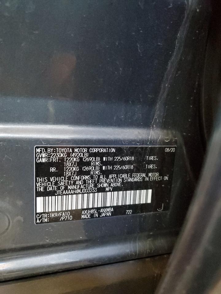 2021 Toyota Venza Le VIN: JTEAAAAH4MJ003233 Lot: 80661325