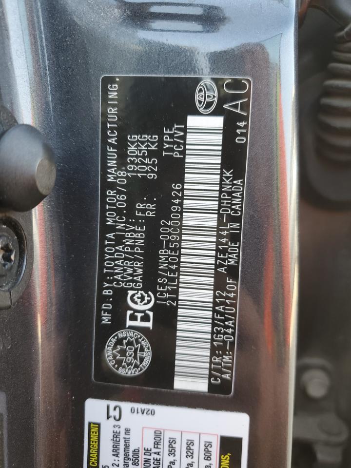 2009 Toyota Corolla Matrix S VIN: 2T1LE40E59C009426 Lot: 80819815