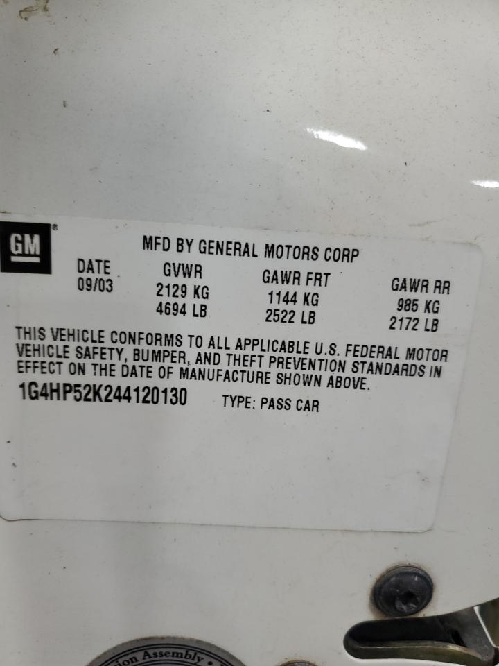 2004 Buick Lesabre Custom VIN: 1G4HP52K244120130 Lot: 71180825