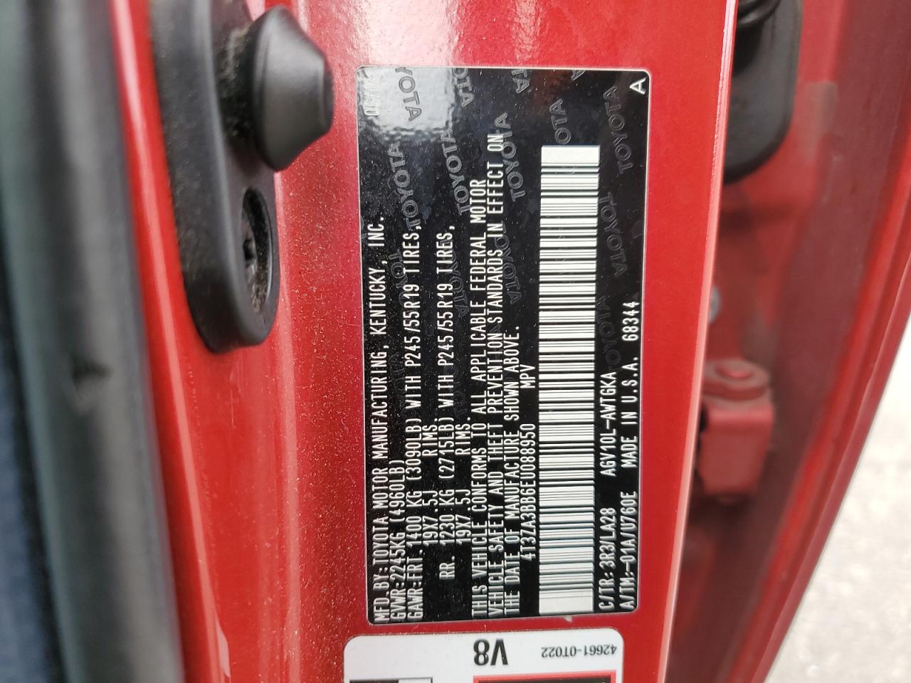 2014 Toyota Venza Le VIN: 4T3ZA3BB6EU088950 Lot: 80332225