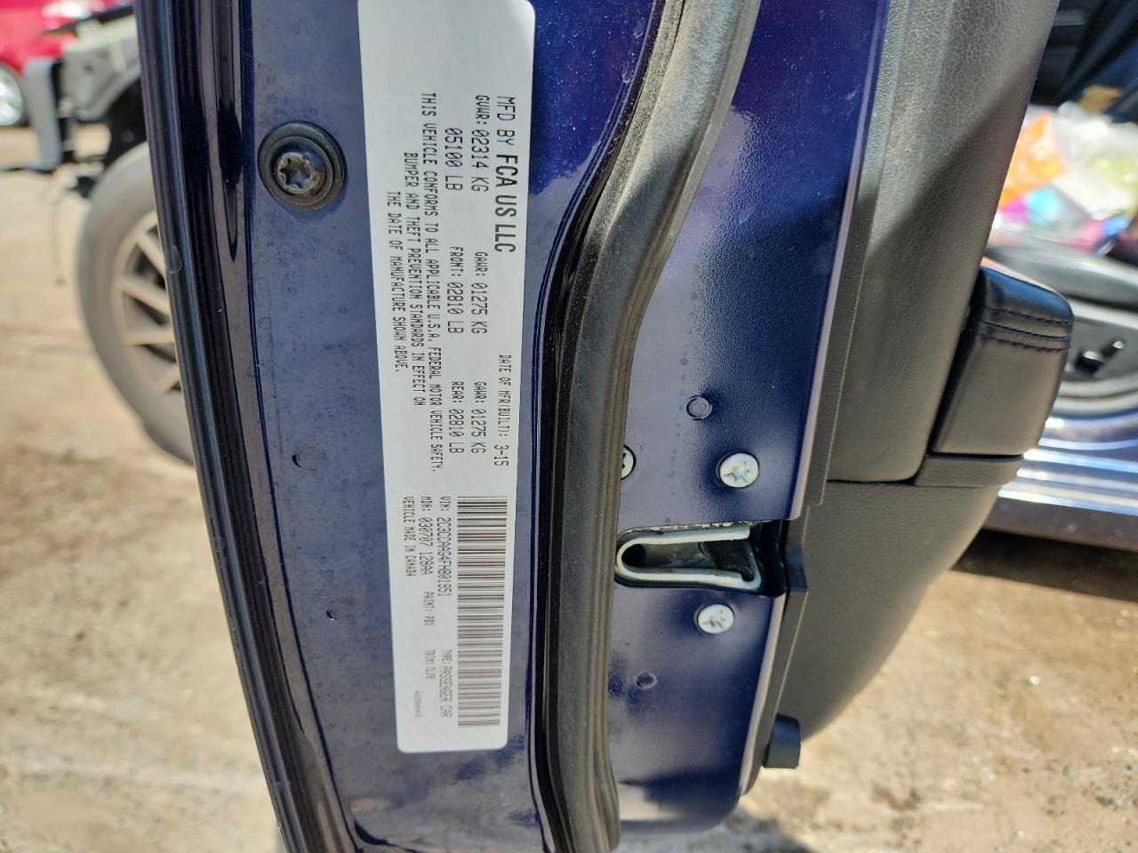 2015 Chrysler 300 Limited VIN: 2C3CCAAG4FH801951 Lot: 80984195