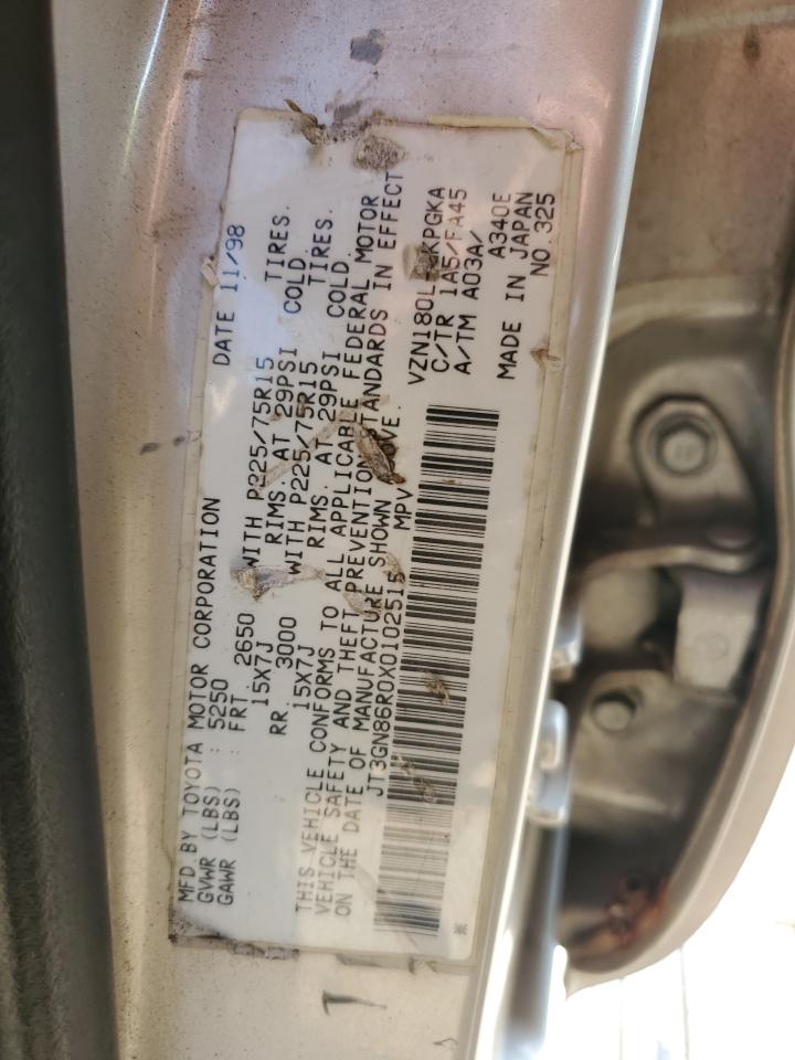 1999 Toyota 4Runner Sr5 VIN: JT3GN86R0X0102515 Lot: 81286275