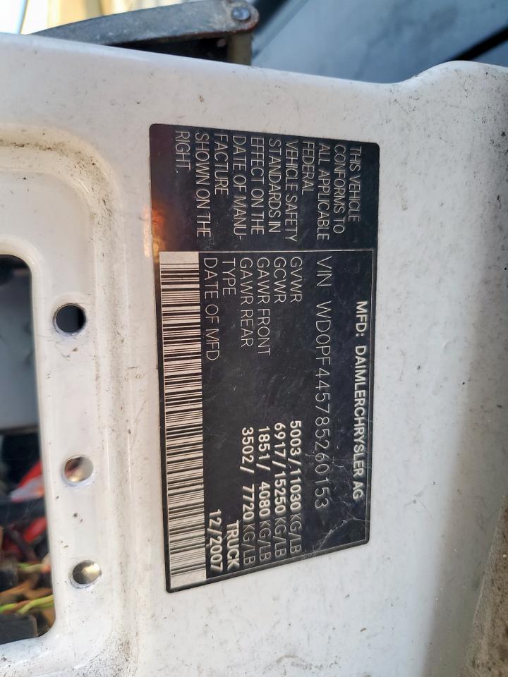 2008 Dodge Sprinter 3500 VIN: WD0PF445785260153 Lot: 84585895