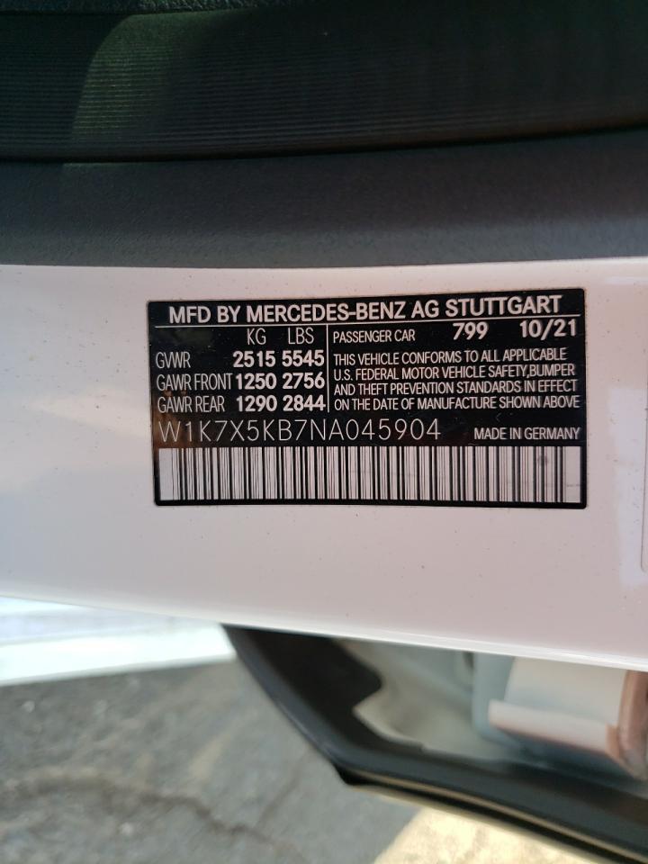 2022 Mercedes-Benz Amg Gt 43 VIN: W1K7X5KB7NA045904 Lot: 80255775