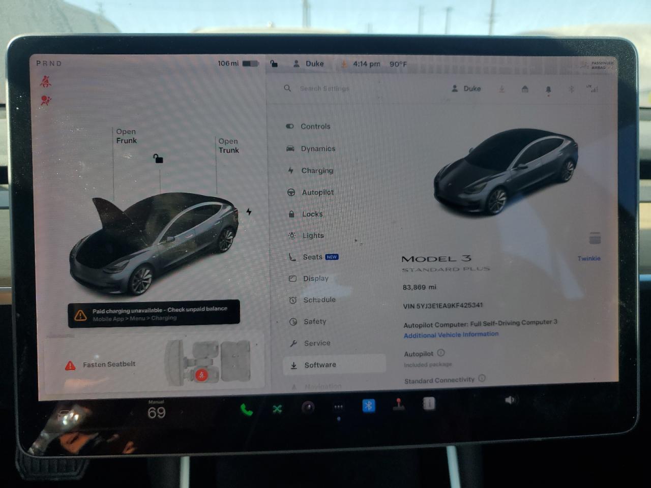 2019 Tesla Model 3 VIN: 5YJ3E1EA9KF425341 Lot: 71035325