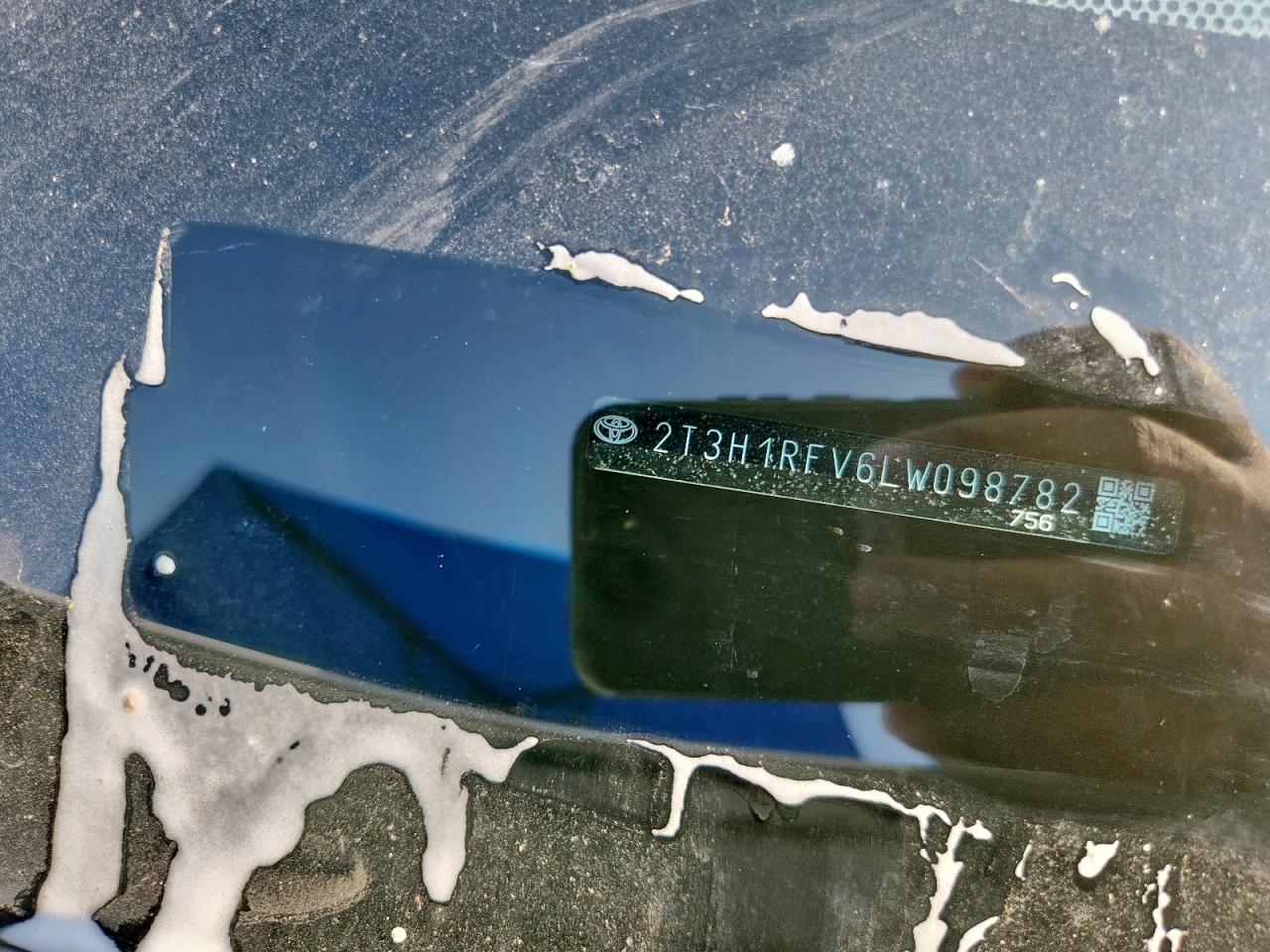 2020 Toyota Rav4 Le VIN: 2T3H1RFV6LW098782 Lot: 81490365