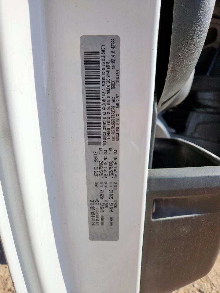 2020 Ram Promaster 1500 1500 High VIN: 3C6TRVBG0LE123598 Lot: 80158605