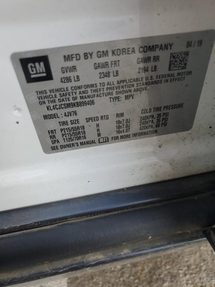 2019 Buick Encore Essence VIN: KL4CJCSM9KB899406 Lot: 81764665