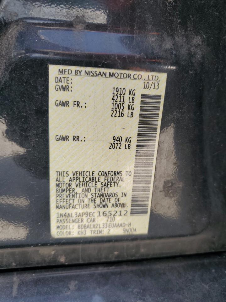 2014 Nissan Altima 2.5 VIN: 1N4AL3AP9EC165212 Lot: 70934495