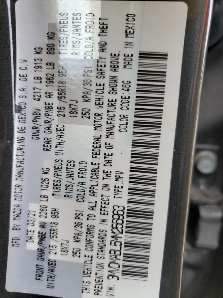 2021 Mazda Cx-30 Select VIN: 3MVDMABL5MM256963 Lot: 83926855