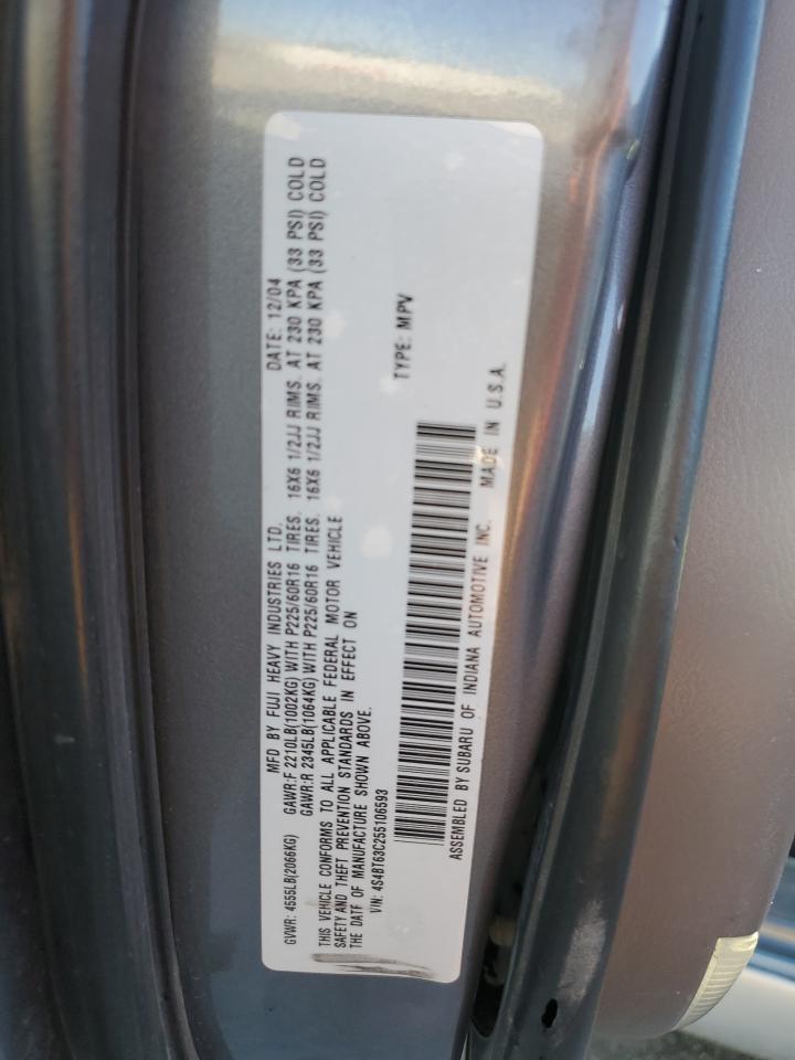 2005 Subaru Baja Turbo VIN: 4S4BT63C255106593 Lot: 80306265