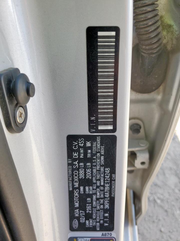 2017 Kia Forte Lx VIN: 3KPFL4A78HE124248 Lot: 71689445