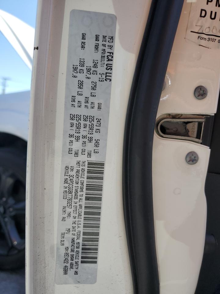 2019 Dodge Journey Crossroad VIN: 3C4PDCGG8KT783257 Lot: 71560535